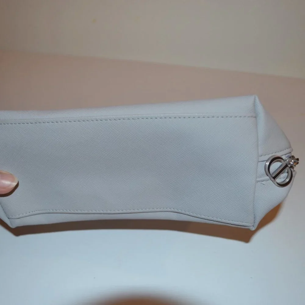 DIOR Beaute` Polyurethane Light Gray Parfums Christian Dior Cosmetic Bag Paris